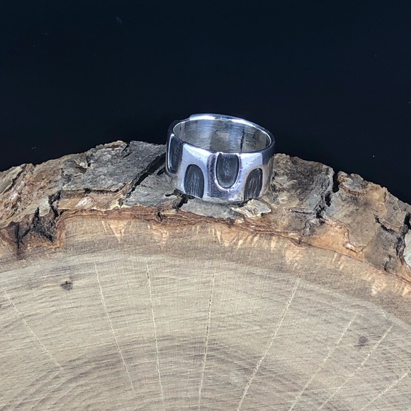 Vintage Bell Trading Post Native American Sterling Silver Wide Band Ring - Picture 13 of 15